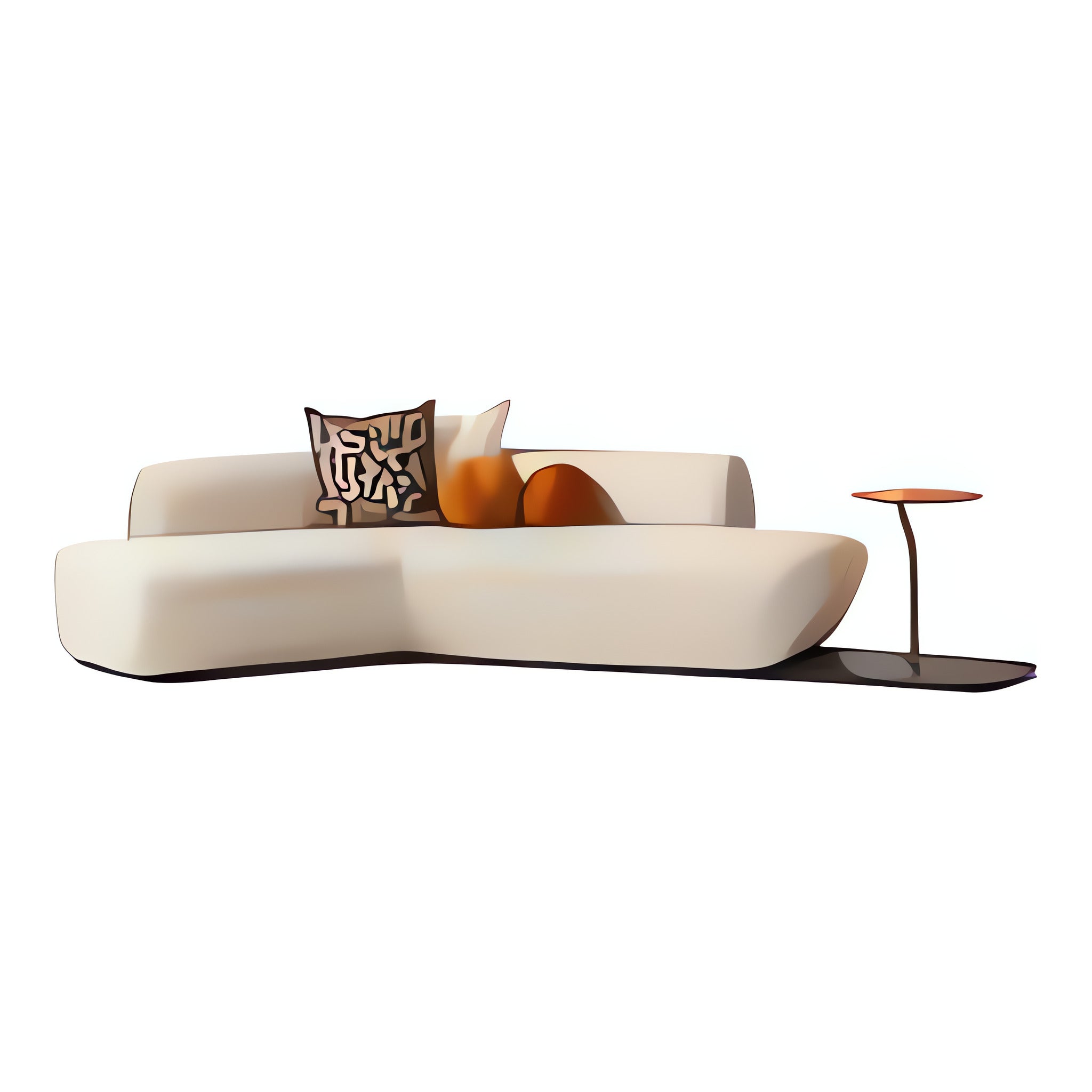 Nobu Lounge Sofa with Side Table — Side Table in the Nobu collection at Nuvera New York